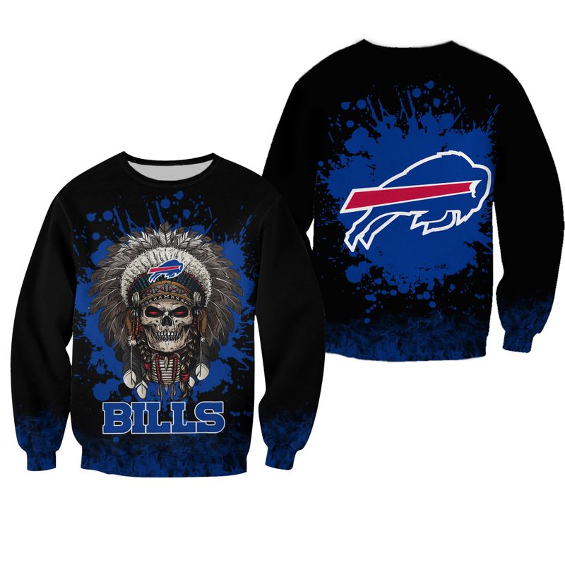 Buffalo Bills Warrior Spirit All Over Print Sweatshirt