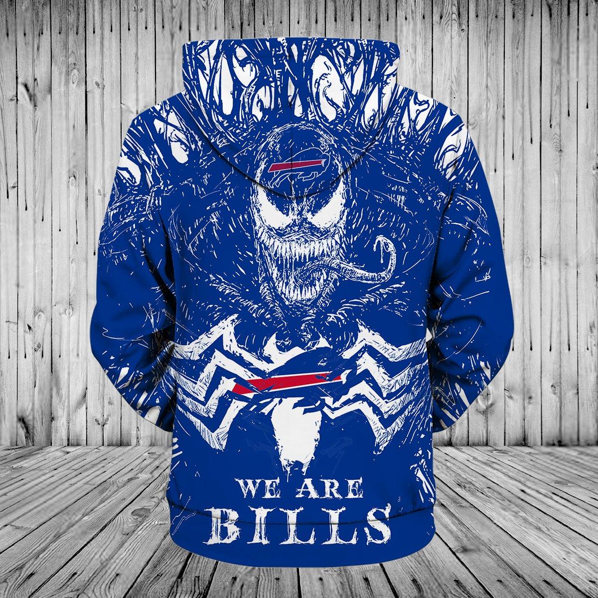 Buffalo Bills We Are Bills Venom All Over Print Hoodie back