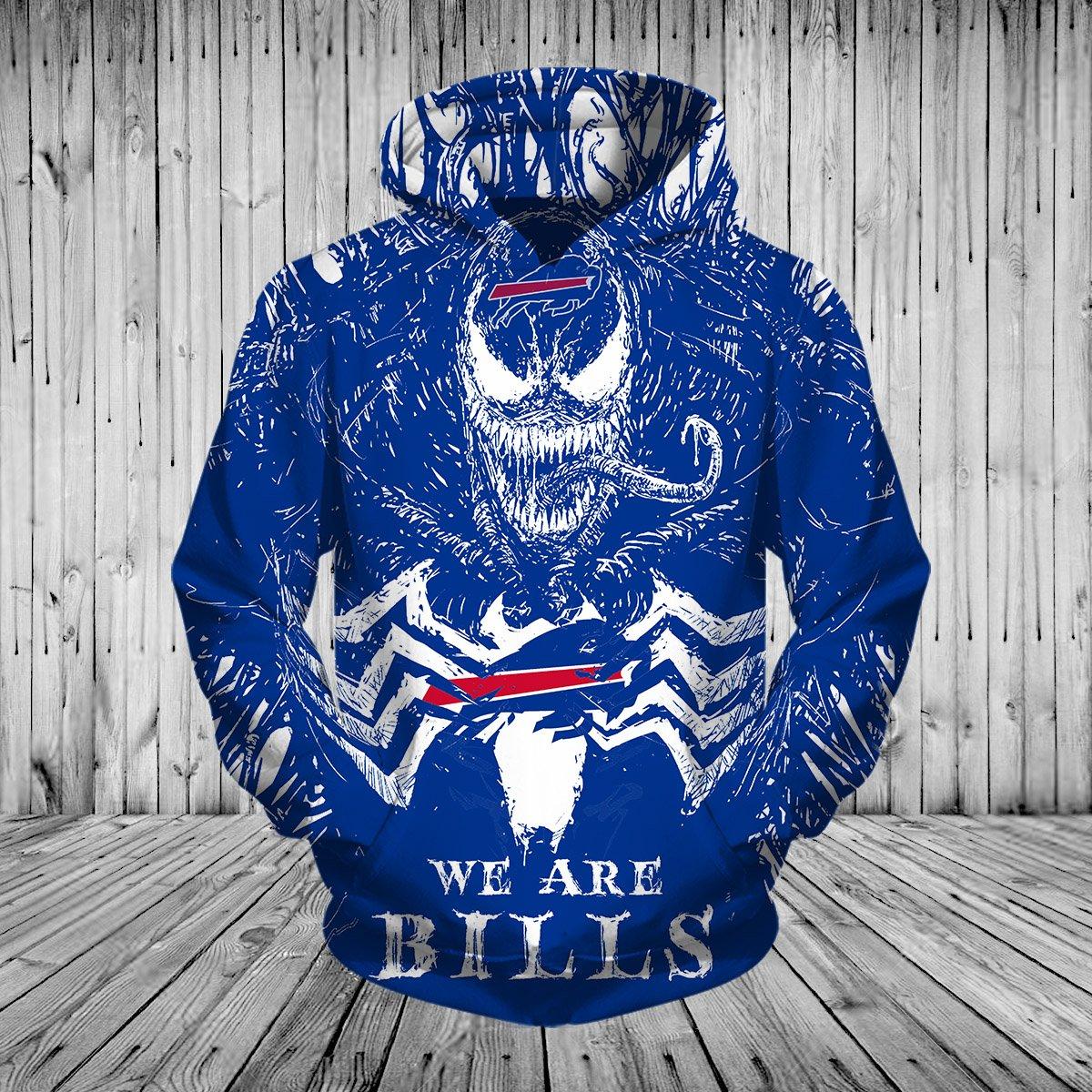 Buffalo Bills We Are Bills Venom All Over Print Hoodie front