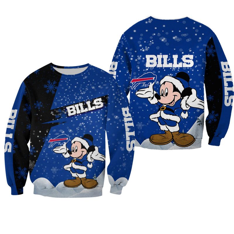 Buffalo Bills Xmas Mickey All Over Print Sweatshirt