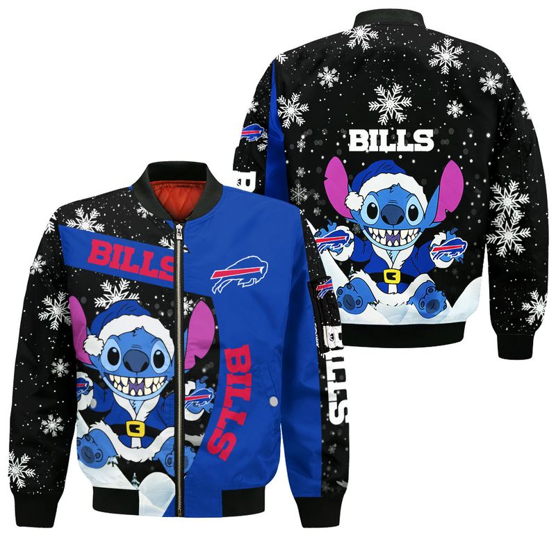 Buffalo Bills Xmas Winter Stitch Bomber Jacket