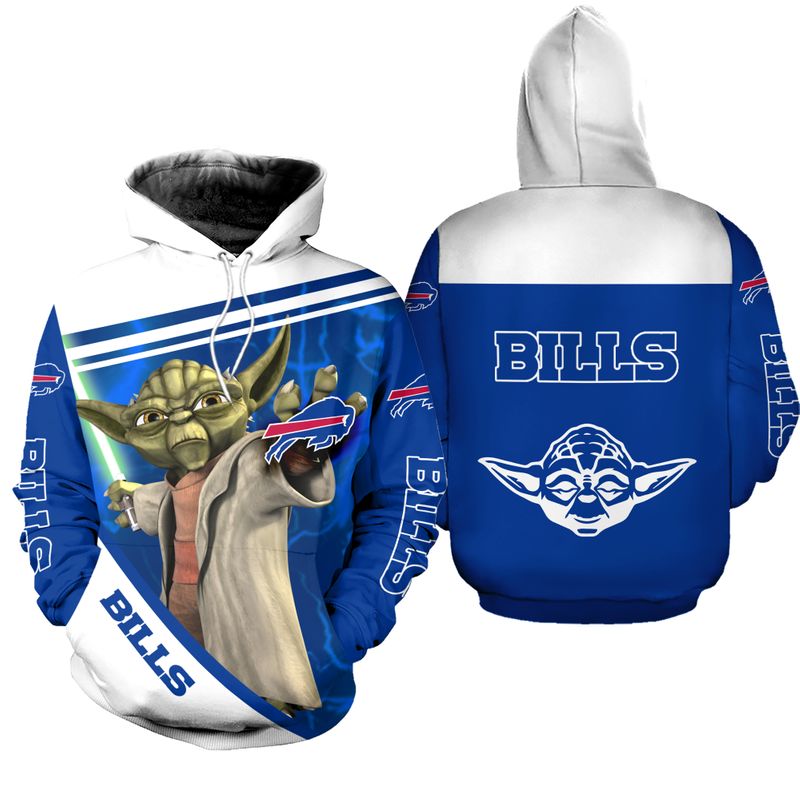 Buffalo Bills Yoda Galactic All Over Print Hoodie