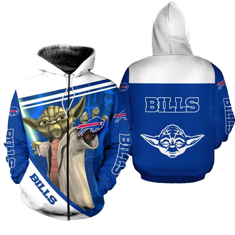 Buffalo Bills Yoda Galactic All Over Print Zip Hoodie