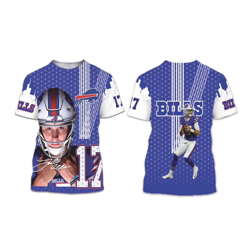 Josh Allen 17 Buffalo Bills Action Shirt