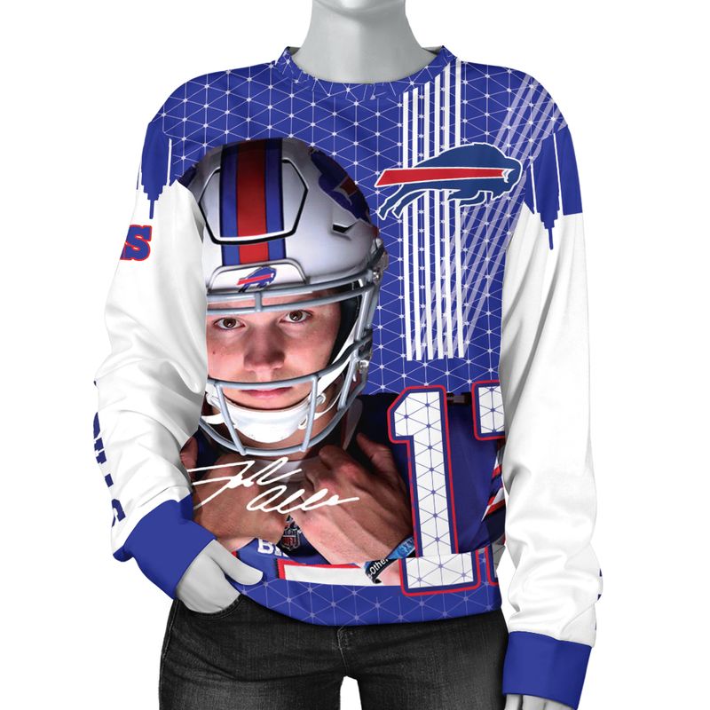 Josh Allen 17 Buffalo Bills Action Sweatshirt