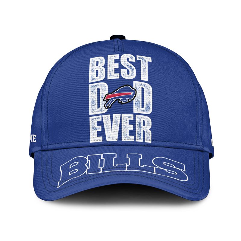 Personalized Name Buffalo Bills Best Dad Ever Baseball Cap