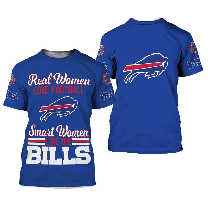 Real Women Love Football Smart Women Love The Buffalo Bills Shirt
