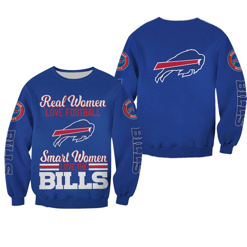 Real Women Love Football Smart Women Love The Buffalo Bills Sweatshirt