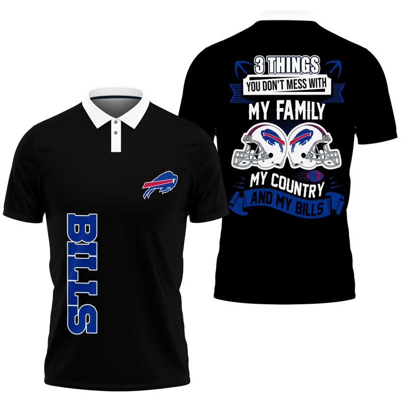 Buffalo Bills 3 Things You Don't Mess With Independence Day Polo Shirt