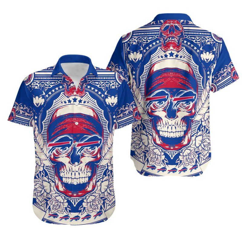 Buffalo Bills Bandana Skull Hawaiian Shirt