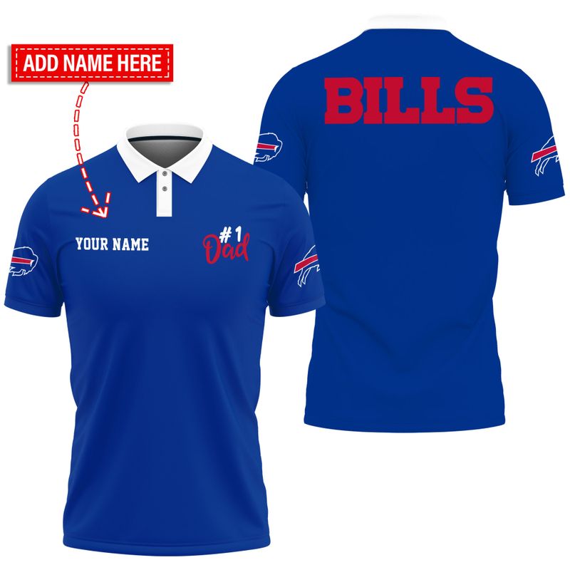 Buffalo Bills Best Dad Wonderful Gift For Father's Day Personalized Polo Shirt