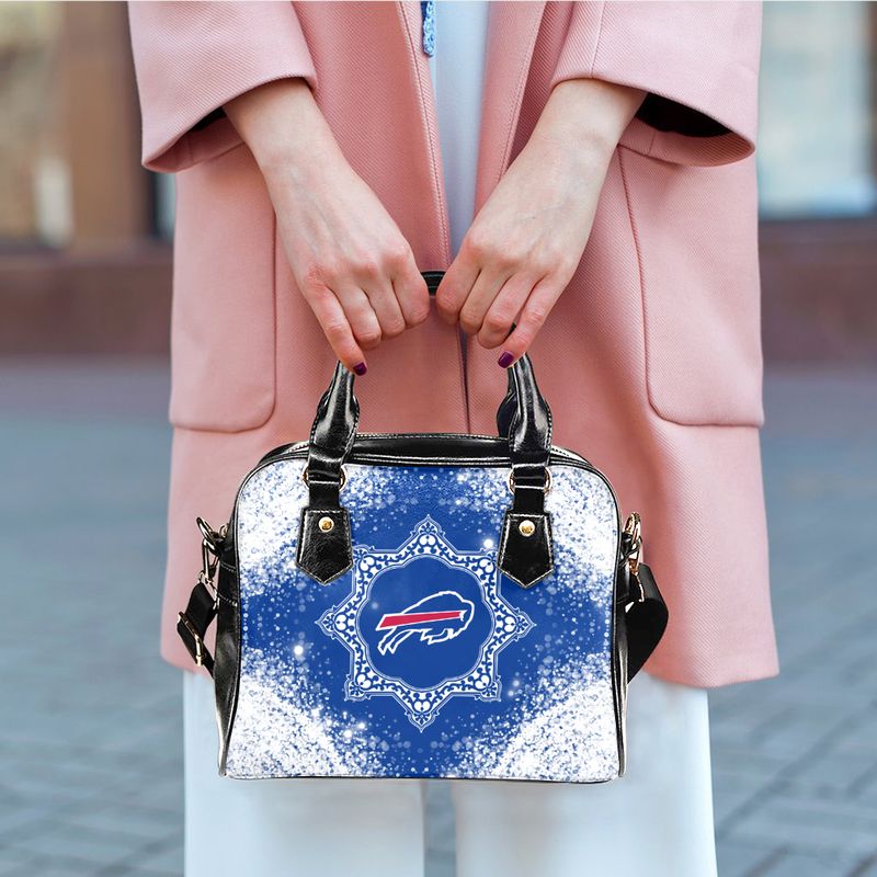 Buffalo Bills Bling Bling Pattern Limited Edition Lady Leather Handbag
