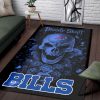 Buffalo Bills Bloody Skull Rose Rug picture 3