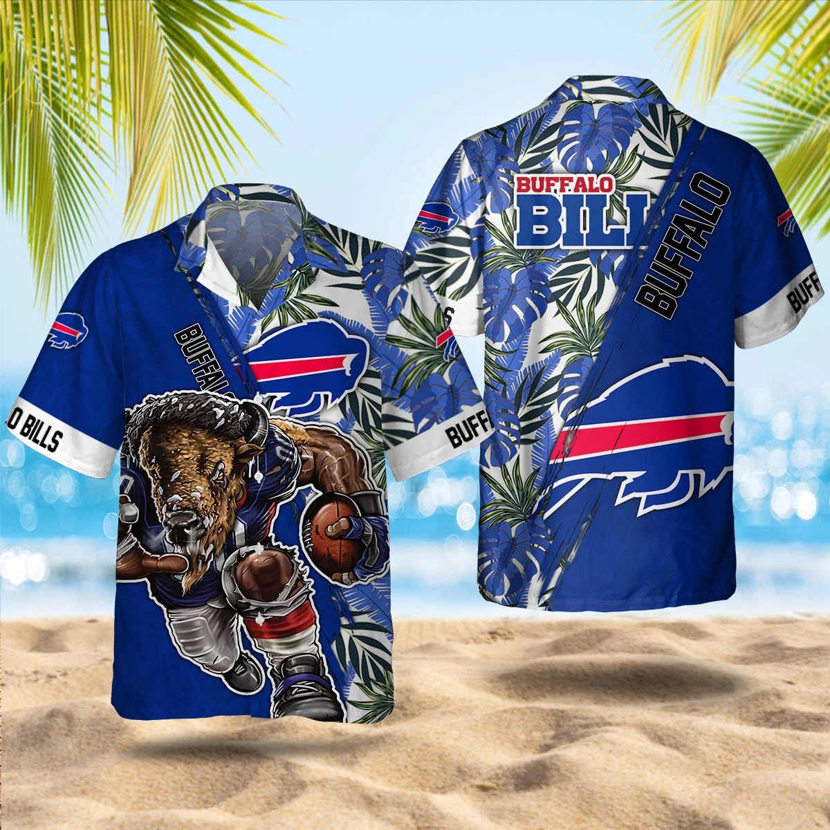 Buffalo Bills Bold Mascot Hawaiian Shirt