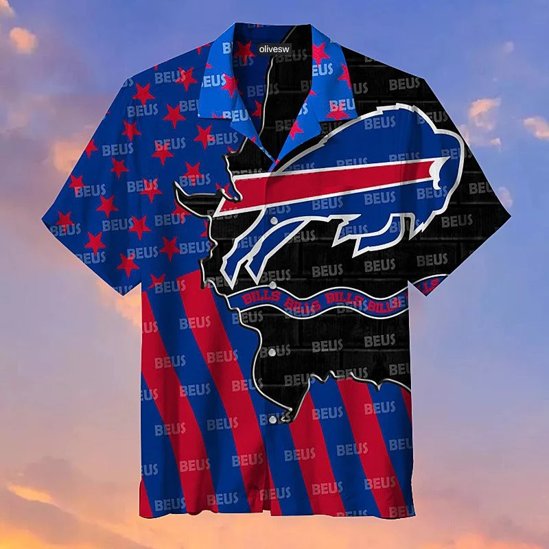 Buffalo Bills Bold Star & Stripes Hawaiian Shirt