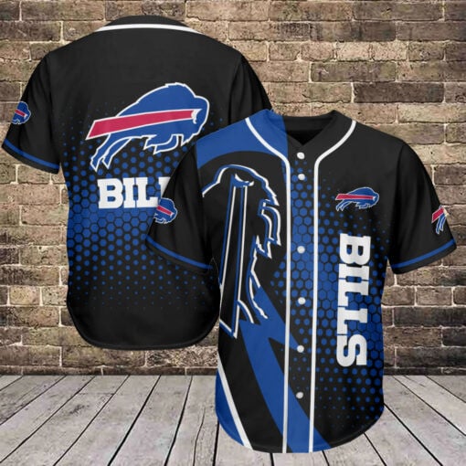 Buffalo Bills Bold Warrior Baseball Jersey