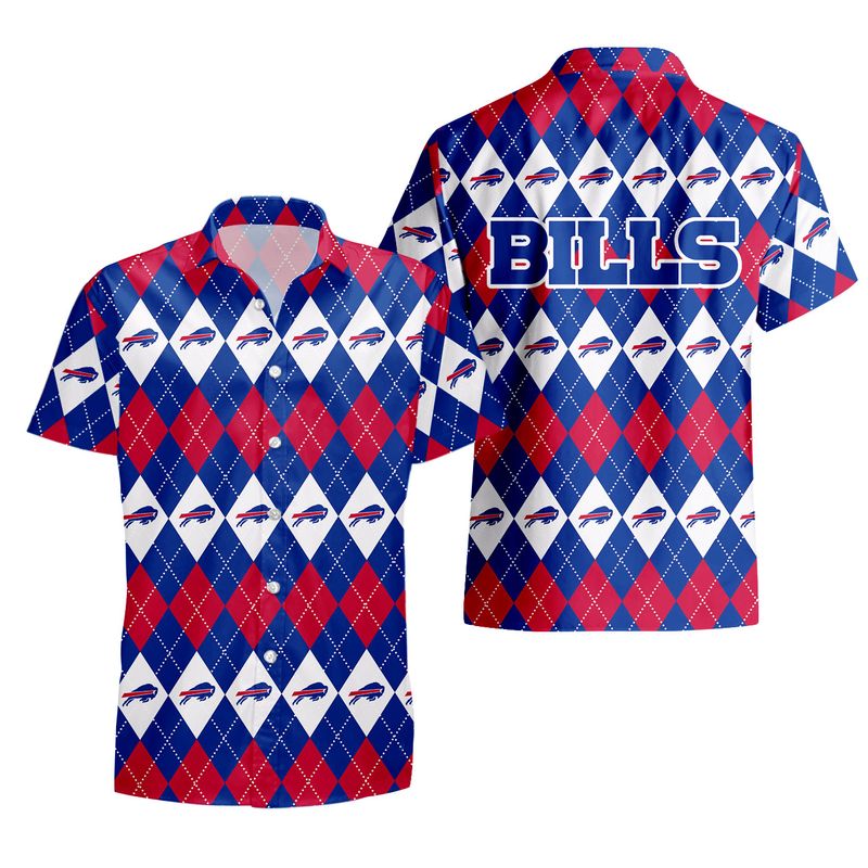 Buffalo Bills Caro Pattern Hawaiian Shirt