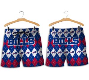 Buffalo Bills Caro Pattern Hawaiian Short