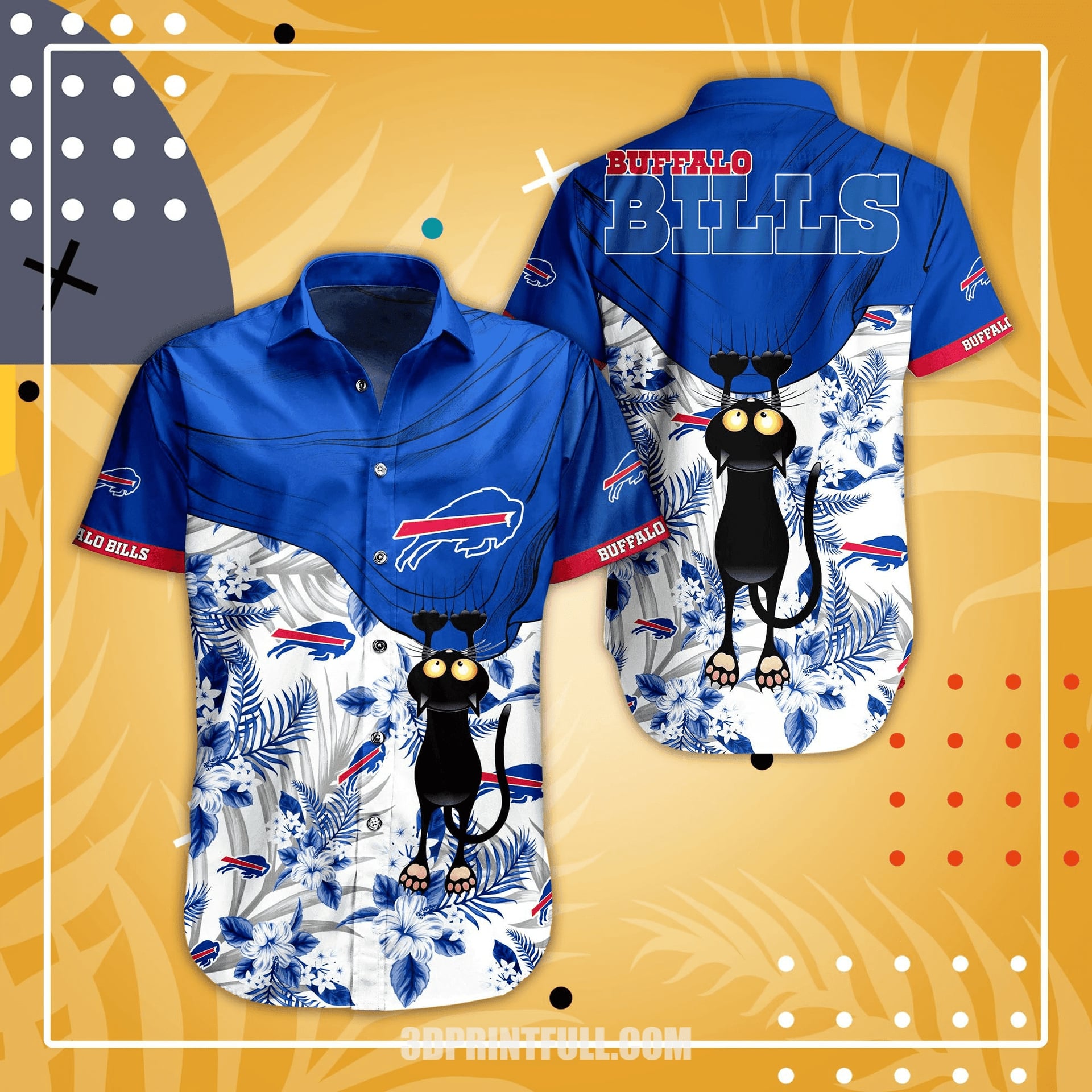 Buffalo Bills Cartoon Cat Hawaiian Shirt