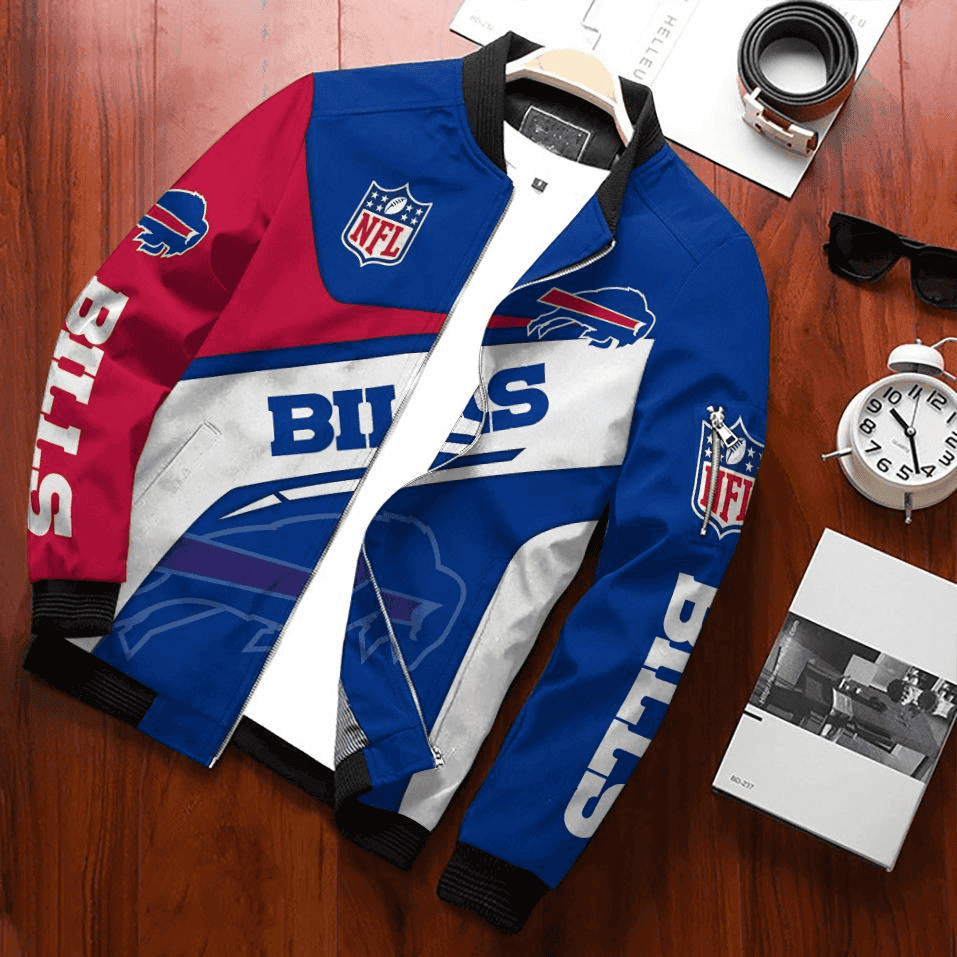 Buffalo Bills Classic Gridiron Panel Bomber Jacket