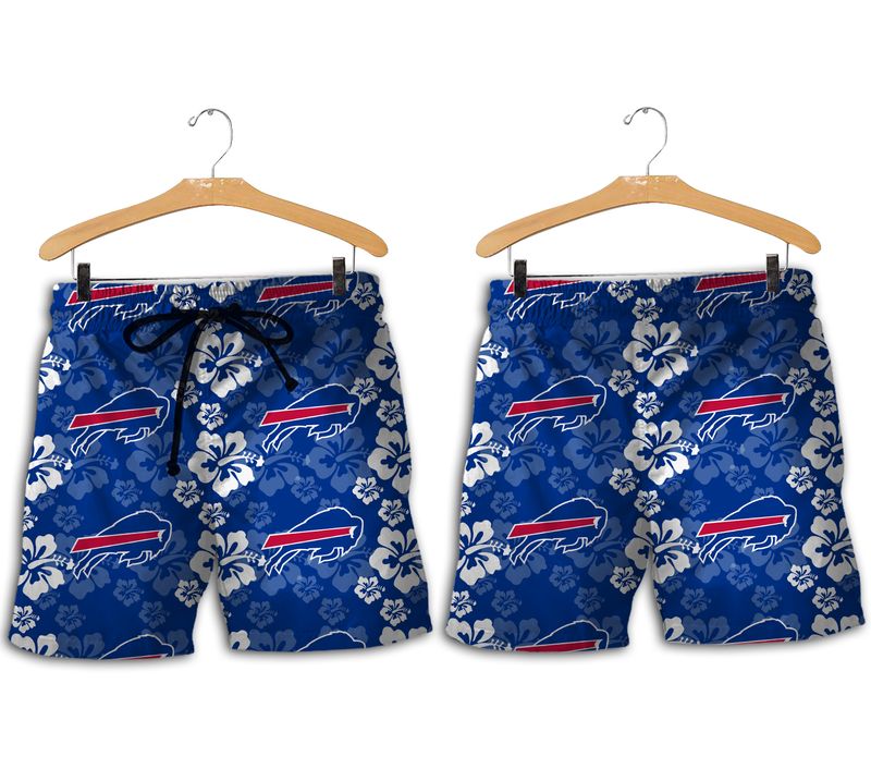 Buffalo Bills Classic Hibiscus Hawaiian Short