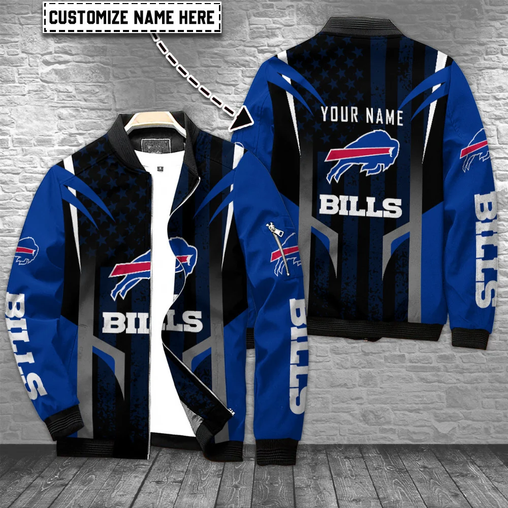 Buffalo Bills Custom Star Stripes Bomber Jacket