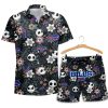 Buffalo Bills Cute Skeleton Pattern Hawaiian Shirt With Short
