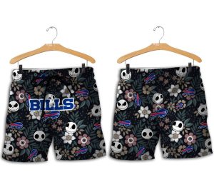 Buffalo Bills Cute Skeleton Pattern Hawaiian Short