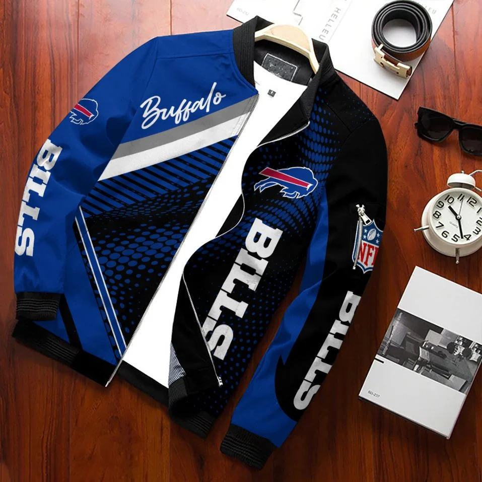 Buffalo Bills Dynamic Stripe Bomber Jacket