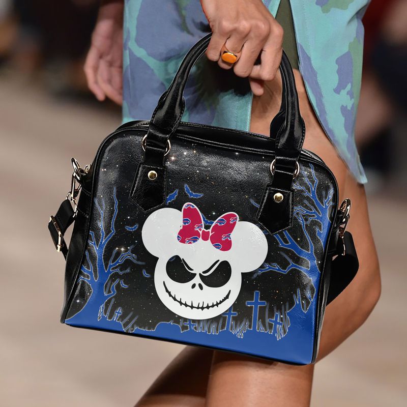 Buffalo Bills Evil Minnie Pattern Limited Edition Lady Leather Handbag back