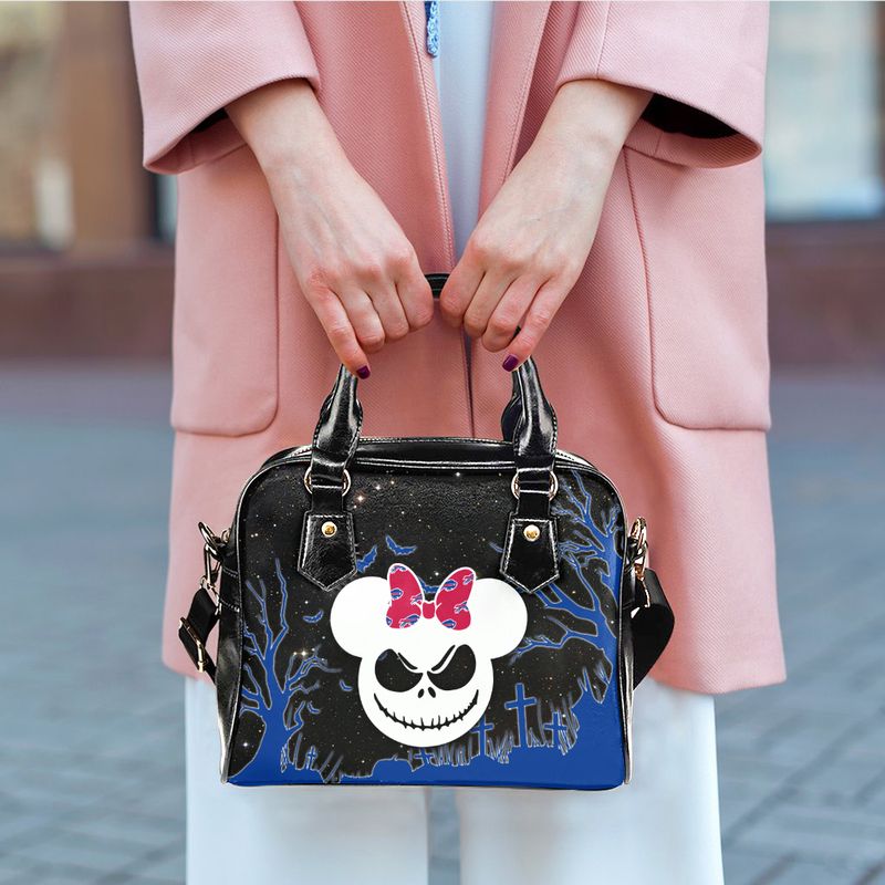 Buffalo Bills Evil Minnie Pattern Limited Edition Lady Leather Handbag