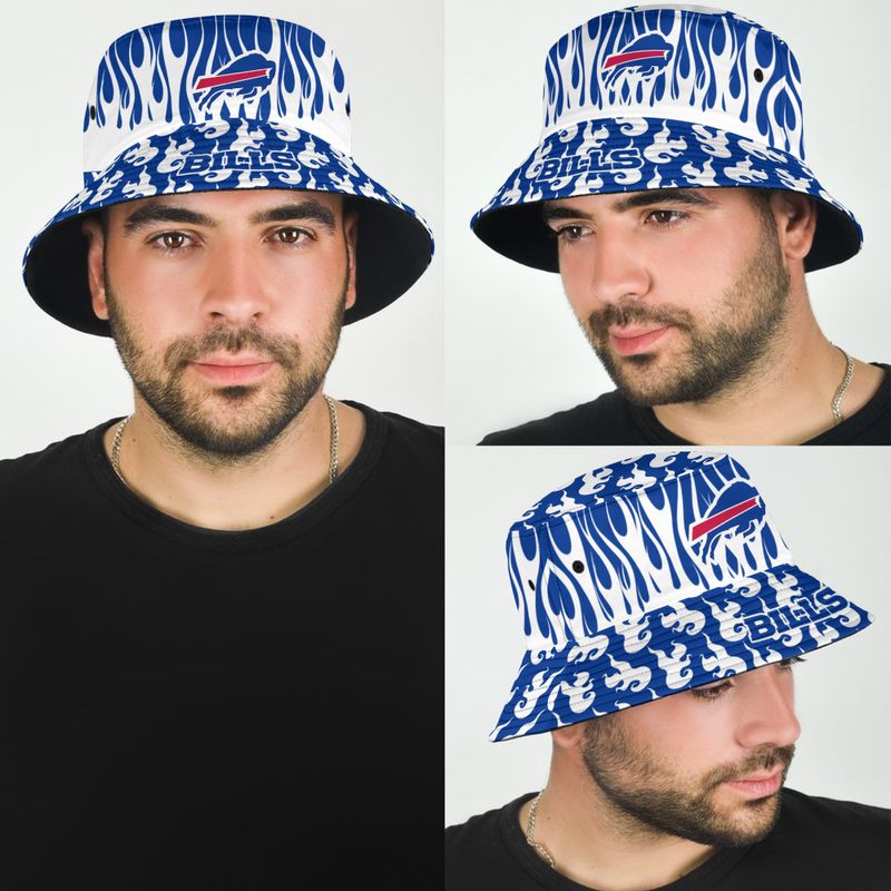 Buffalo Bills Fire Pattern Bucket Hat