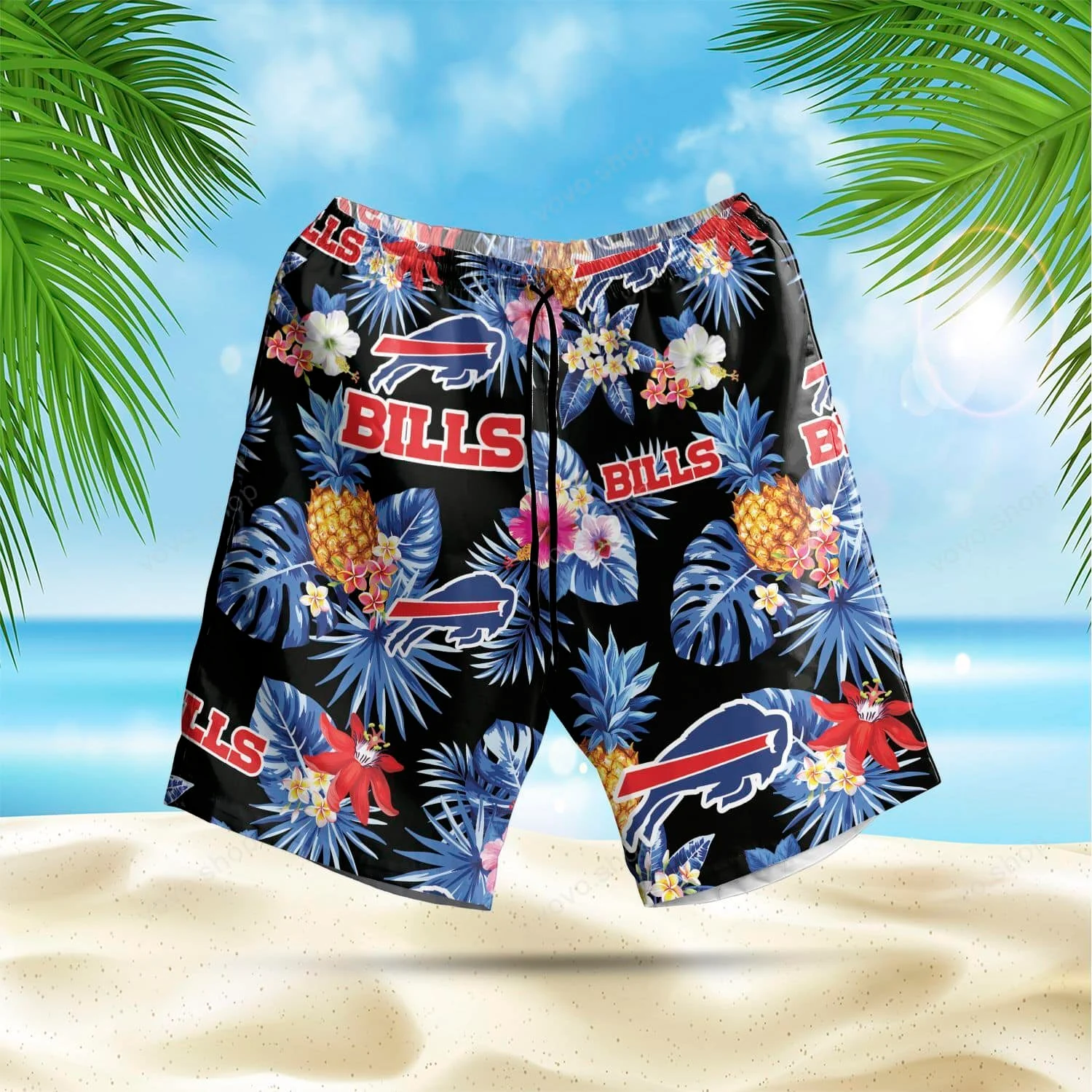 Buffalo Bills Floral Paradise Hawaiian Short