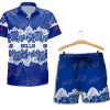 Buffalo Bills Floral Stripe Hawaiian Shirt with Short