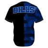 Buffalo Bills Geometric Shadow Baseball Jersey back