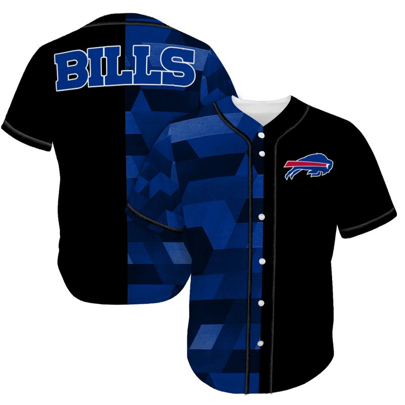 Buffalo Bills Geometric Shadow Baseball Jersey