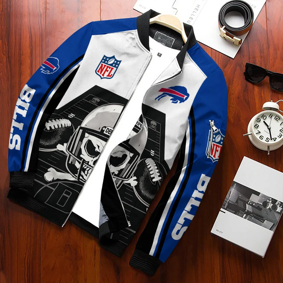 Buffalo Bills Gridiron Ghost Bomber Jacket