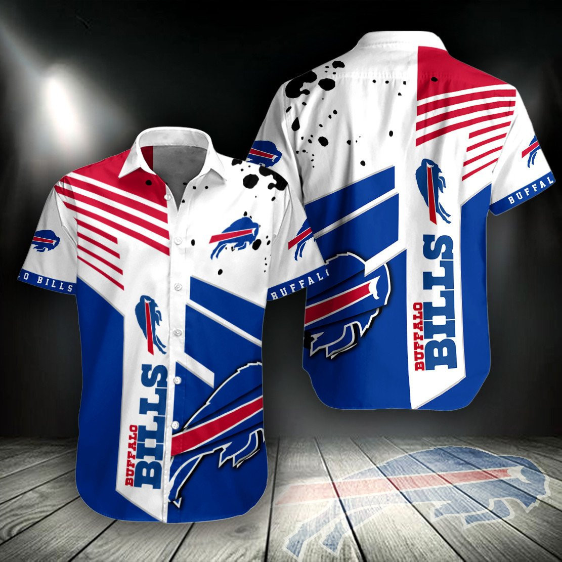 Buffalo Bills Gridiron Splash Hawaiian Shirt