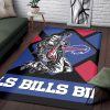 Buffalo Bills Halloween Rockabilly Skeleton Elvis Rug picture 3