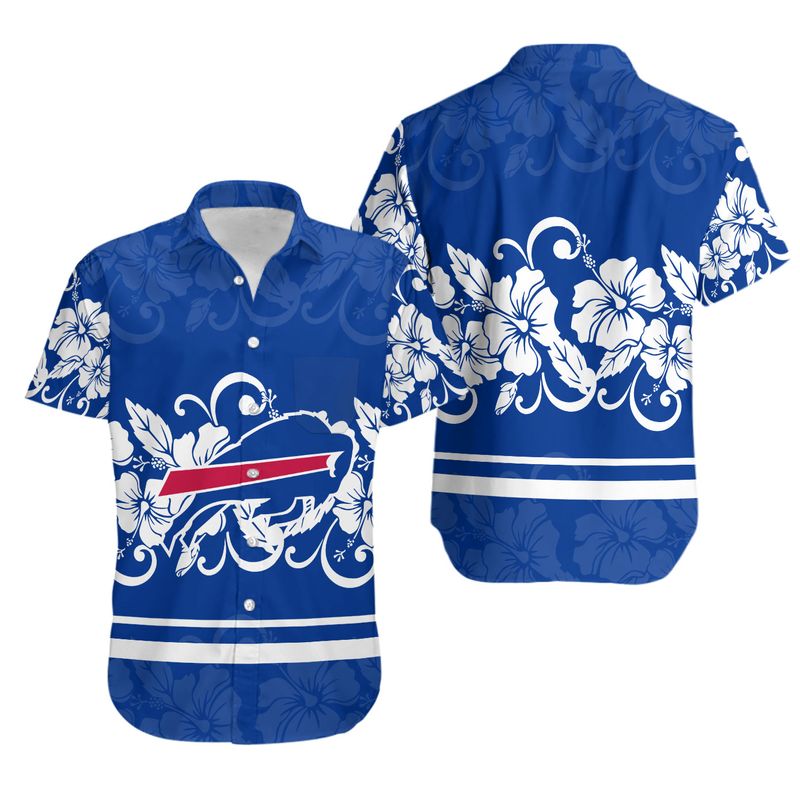 Buffalo Bills Hibiscus Logo Hawaiian Shirt