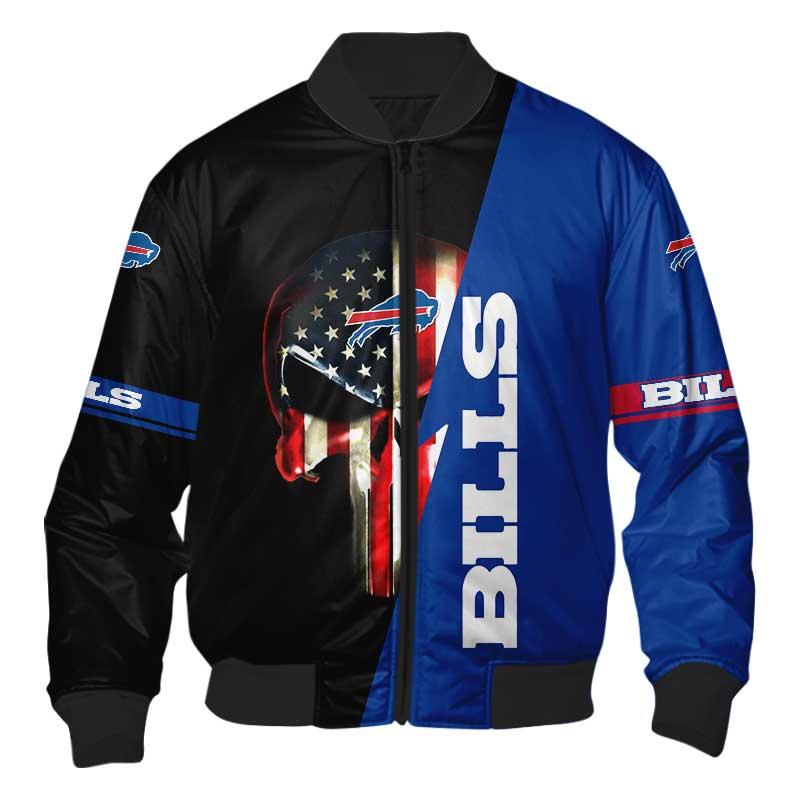 Buffalo Bills In Punisher Skull Bomber Jacket