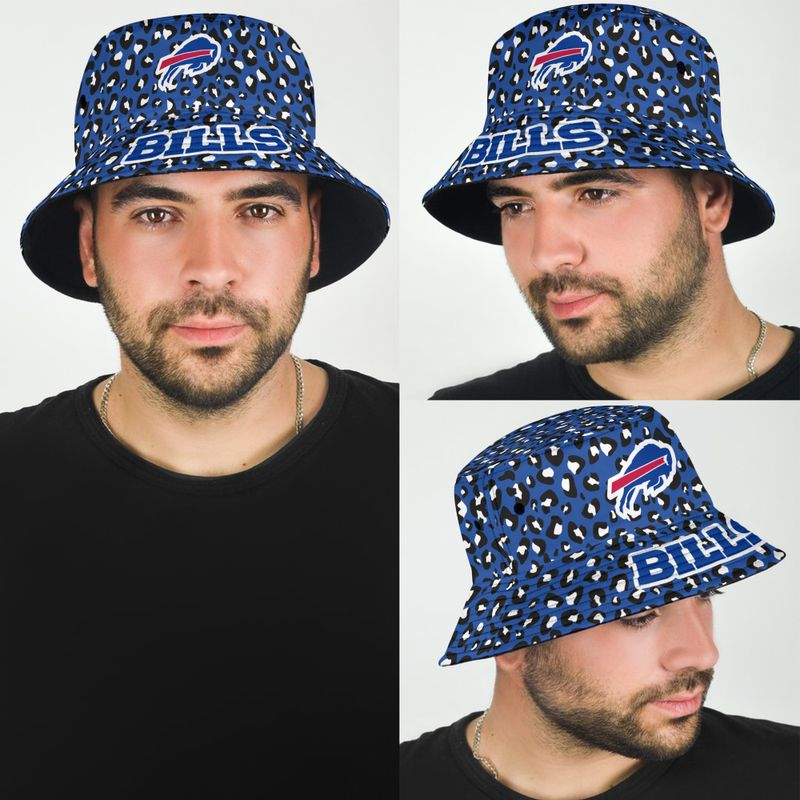 Buffalo Bills Leopard Pattern Bucket Hat man