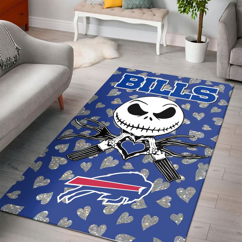 Buffalo Bills Love & Bones Glitter Rug