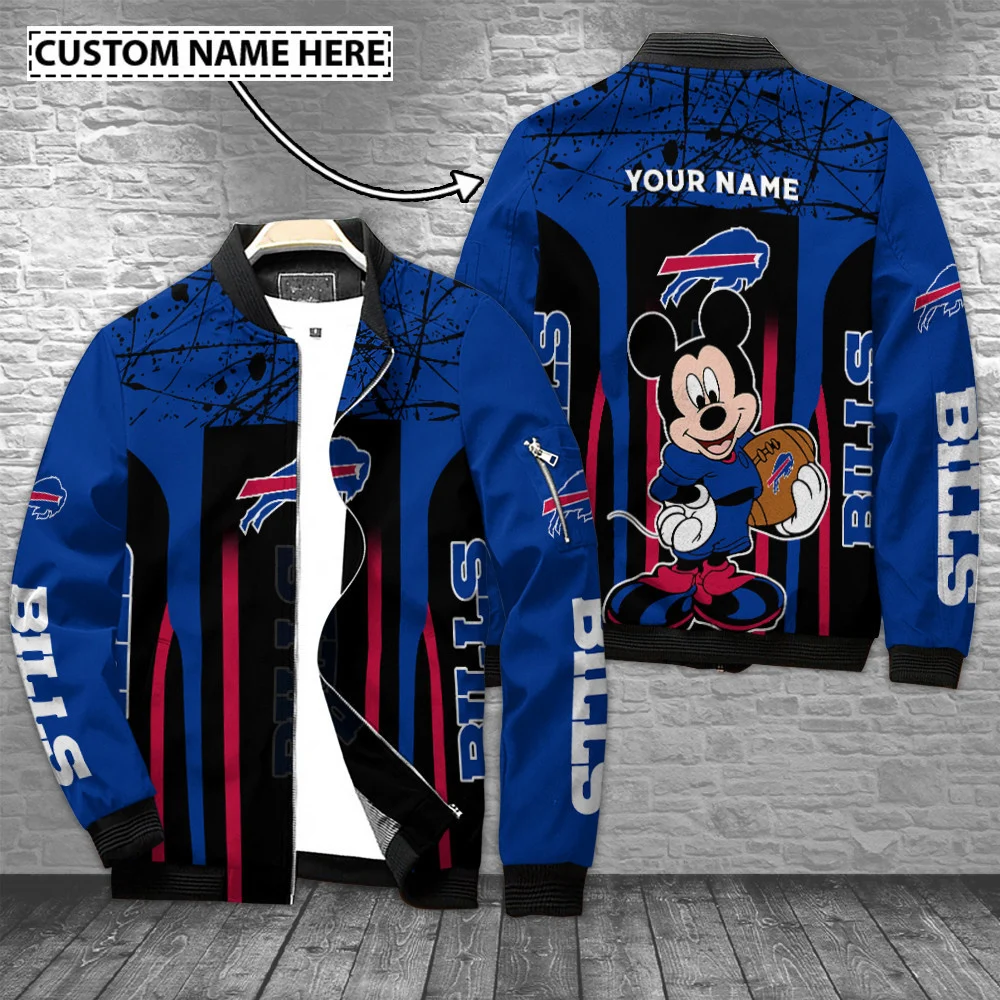 Buffalo Bills Mickey Gridiron Bomber Jacket