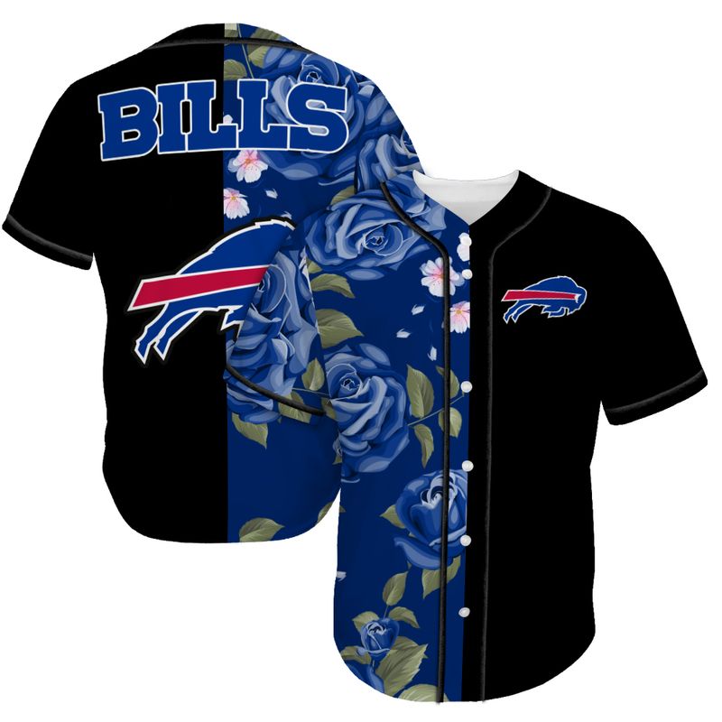 Buffalo Bills Midnight Rose Baseball Jersey