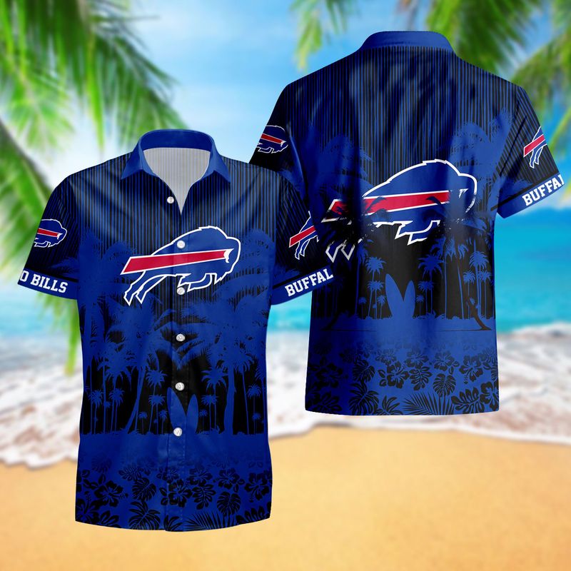 Buffalo Bills Midnight Tropics Hawaiian Shirt