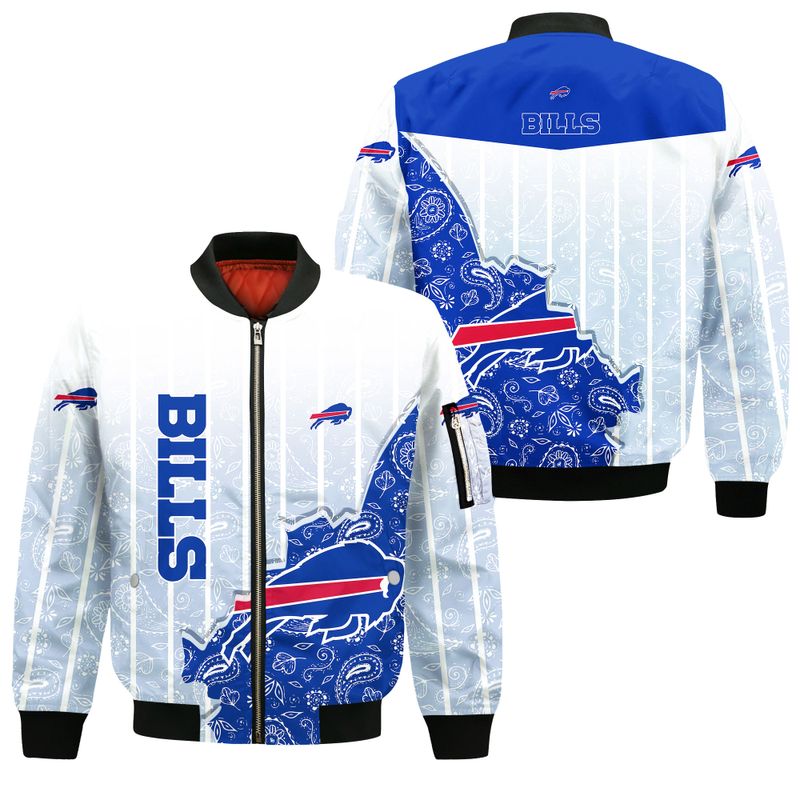 Buffalo Bills Paisley State Pride Bomber Jacket