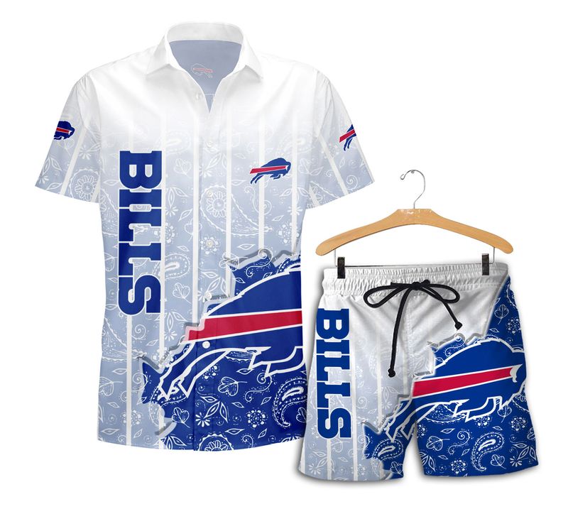 Buffalo Bills Paisley State Pride Hawaiian Shirt with short