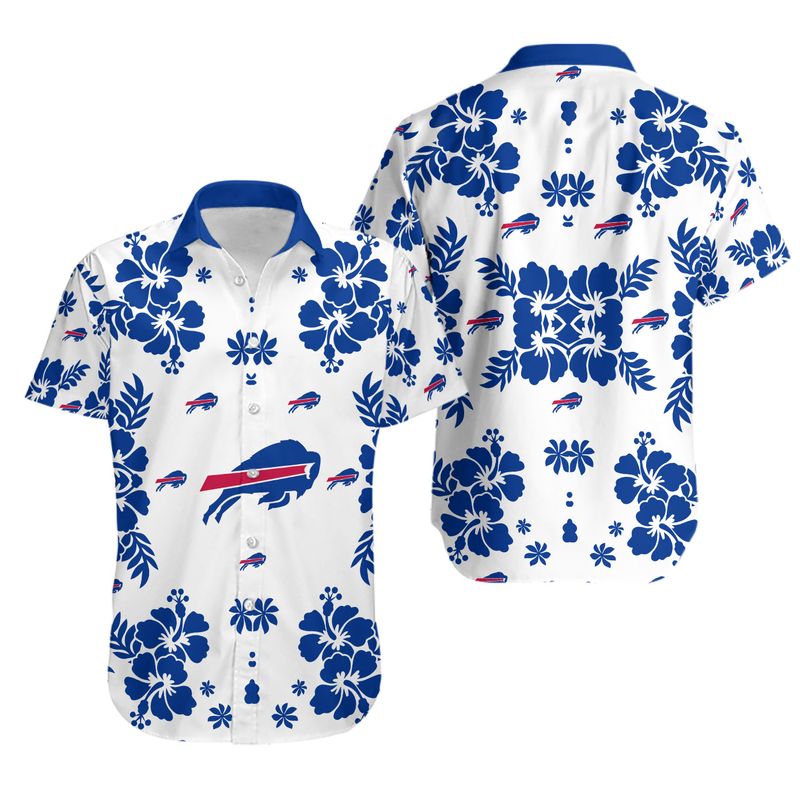 Buffalo Bills Polynesian Hibiscus Hawaiian Shirt