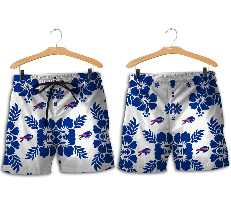 Buffalo Bills Polynesian Hibiscus Hawaiian Short